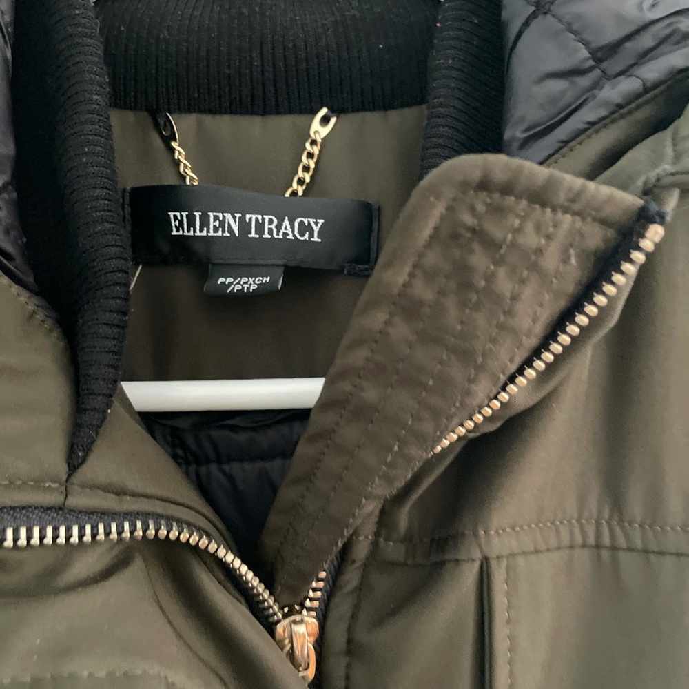 ELLEN TRACY Forest Green Coat
